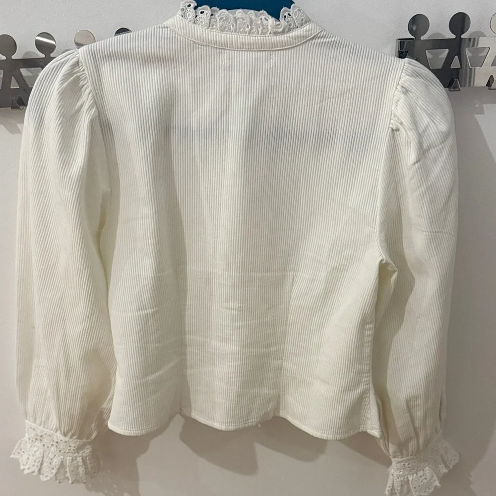 DÔEN Vermont ribbed broderie anglaise cotton shirt - Picture 12 of 16
